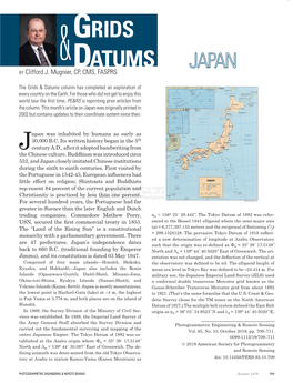 Grids and Datums This Month We Look at Japan