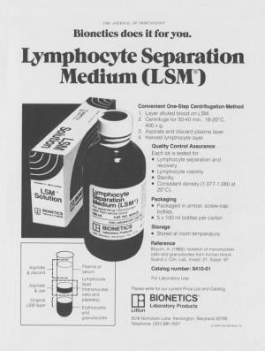 Lymphocyte Separation Medium (LSM