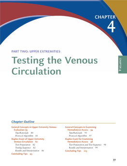 Testing the Venous Circulation 79