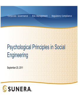 Psychological Principles in Social Engineering