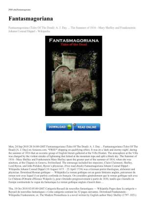 (Free Read Ebook) Fantasmagoriana
