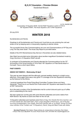 Sunderland Squadron Branch Newsletter