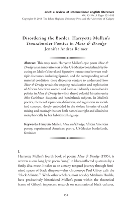 Harryette Mullen's Transaborder Poetics in Muse & Drudge