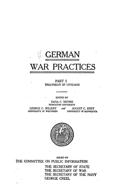 A GERMAN WAR PRACTICES