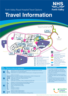 Forth Valley Royal Hospital Travel Options Travel Information