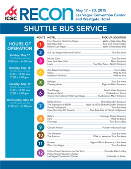 Shuttle Bus Service