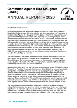 (Cabs) Annual Report - 2020