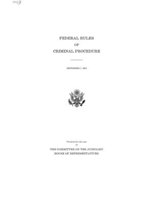 Federal Rules Criminal Procedure