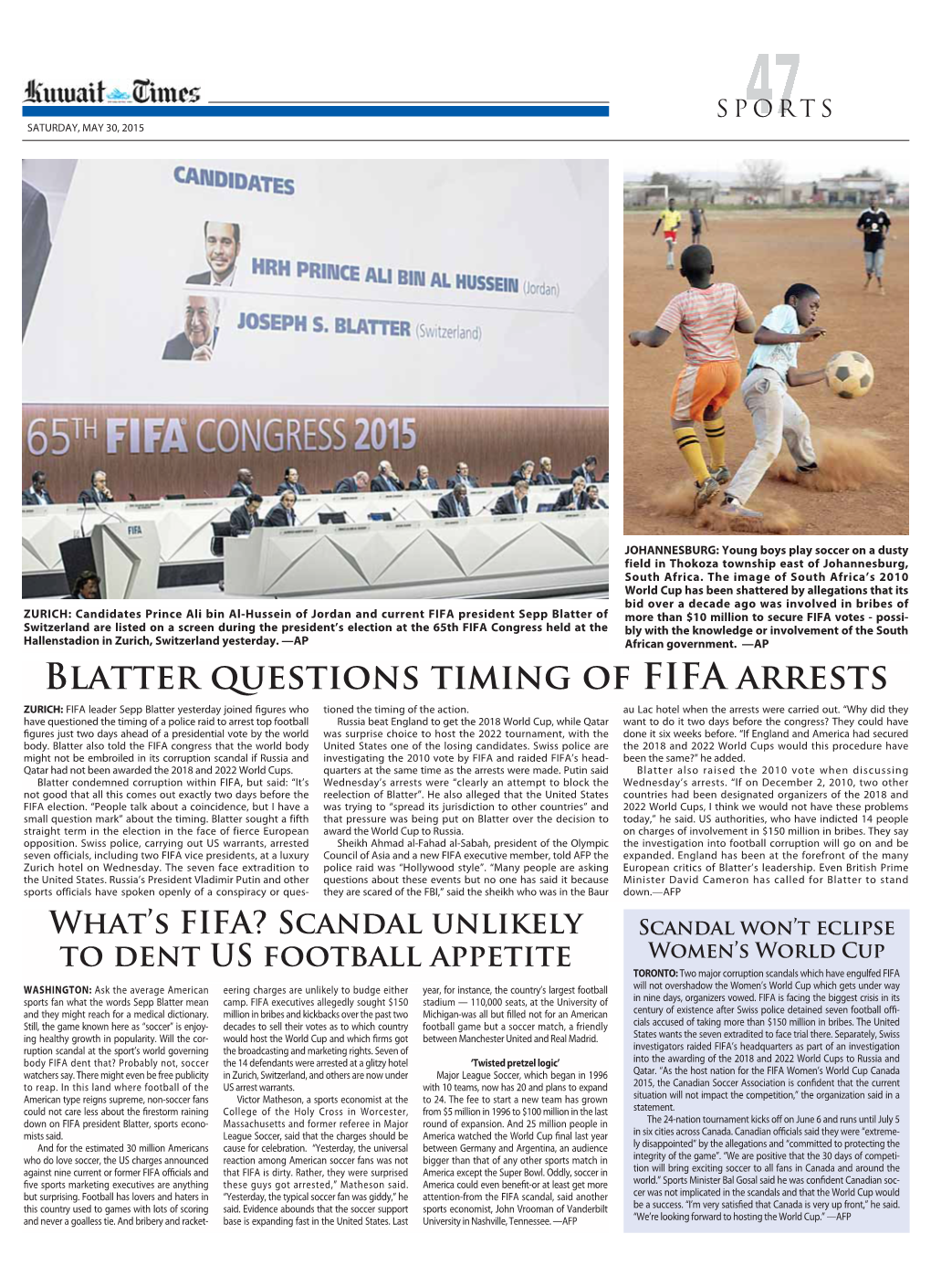 Blatter Questions Timing of FIFA Arrests