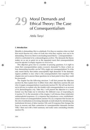 Moral Demands and Ethical Theory: the Case of Consequentialism