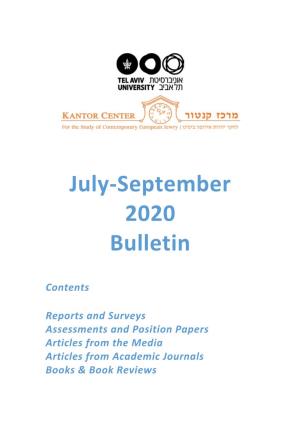 July-September 2020 Bulletin