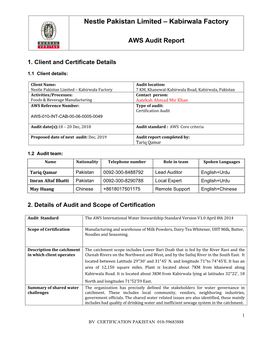 AWS Audit Report