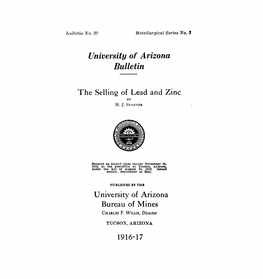 The Selling of Lead and Zinc by H