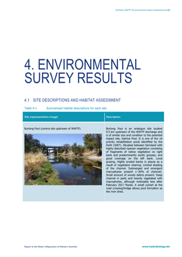 4. Environmental Survey Results