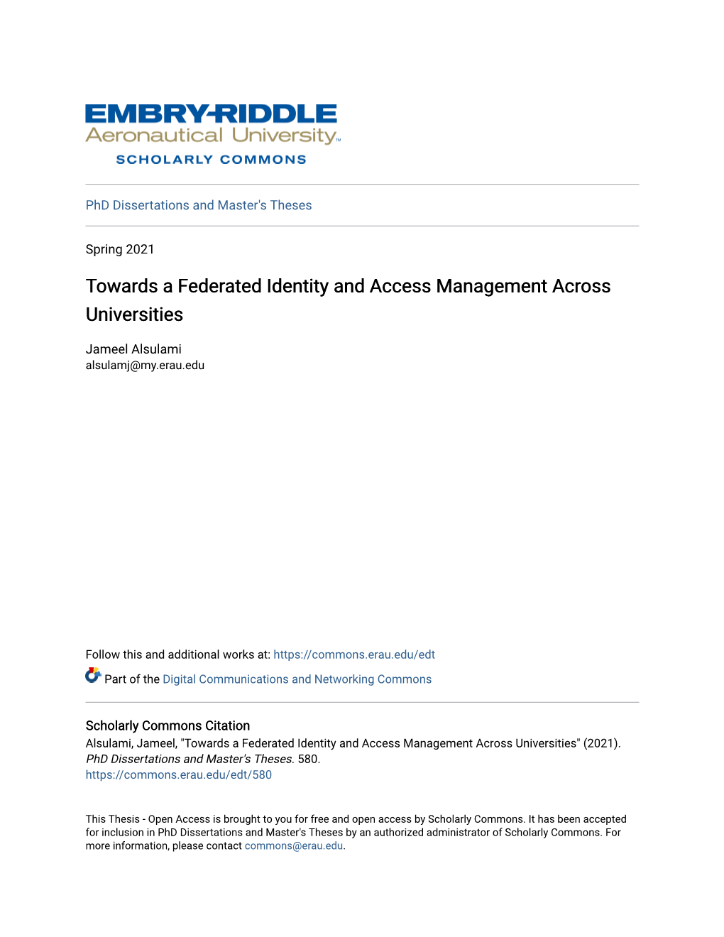 Towards a Federated Identity and Access Management Across Universities