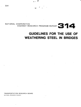 Guidelines for the Use of Weathering Steel in Bridges