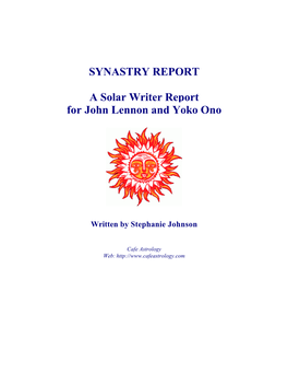 Solar Writer Report for John Lennon and Yoko Ono