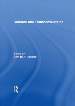 Science and Homosexualities Science and Homosexualities
