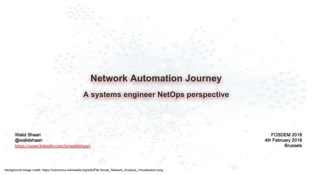 Network Automation Journey