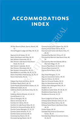 Accommodations Index