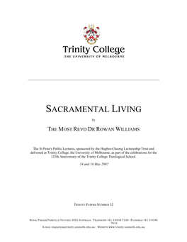 Sacramental Living