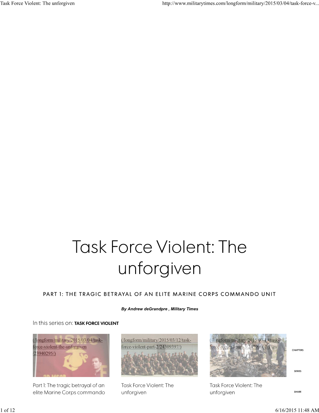 Task Force Violent: the Unforgiven