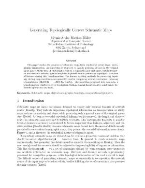 Generating Topologically Correct Schematic Maps 1 Introduction