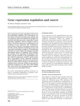 Gene Expression Regulation and Cancer