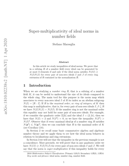 Super-Multiplicativity of Ideal Norms in Number Fields