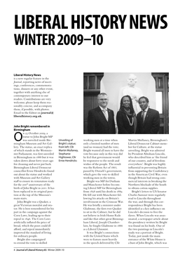 Liberal History News Winter 2009–10