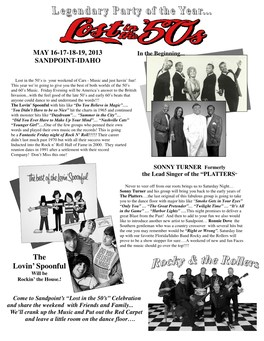 Lost in the 50'S 2013 Flyer