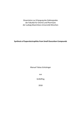 Synthesis of Superelectrophiles from Small Oxocarbon Compounds