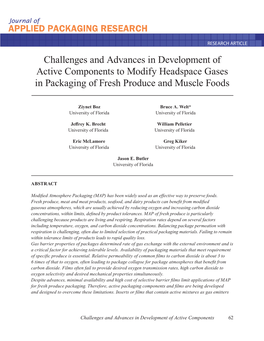 Review of Challenges and Advances in Modification of Food Package