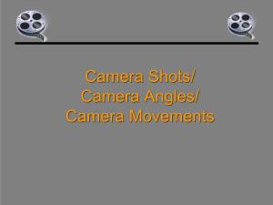 Camera Shots/ Camera Angles/ Camera Movements Camera Shot