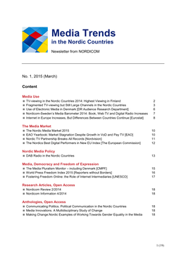Media Trends in the Nordic Countries 2015