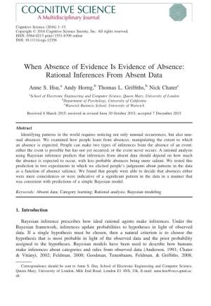 When Absence of Evidence Is Evidence of Absence: Rational Inferences from Absent Data