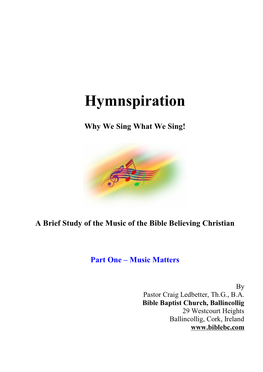 Hymnspiration Workbook