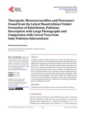 Theropods, Mesoeucrocodiles And