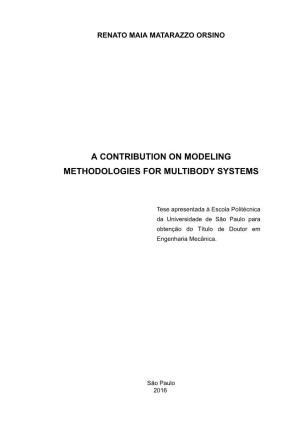 A Contribution on Modeling Methodologies for Multibody Systems