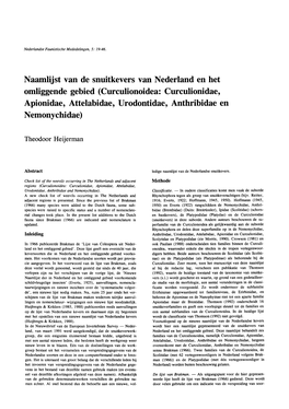 Page 1 Nederlandse Faunistische Mededelingen, 5:19-46. Naamlijst