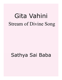 Gita Vahini Stream of Divine Song