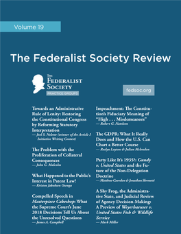 The Federalist Society Review