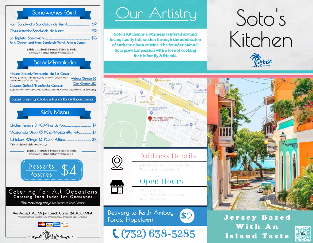 Soto's Kitchen Menu 4-2-21