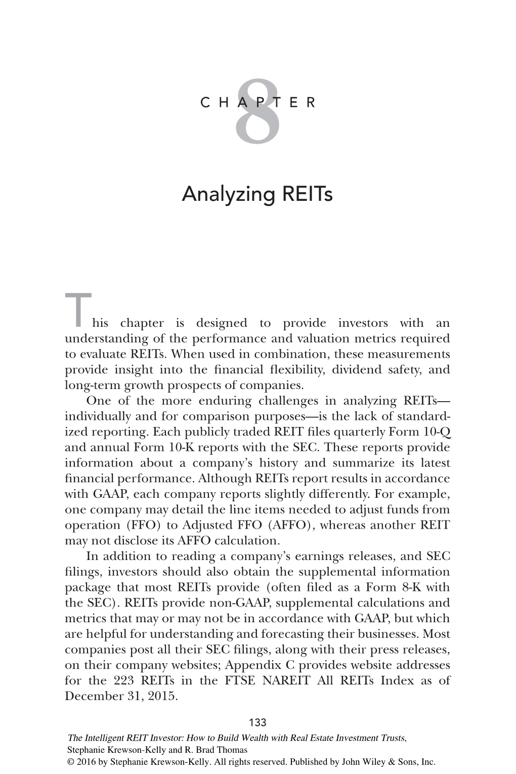 Analyzing Reits
