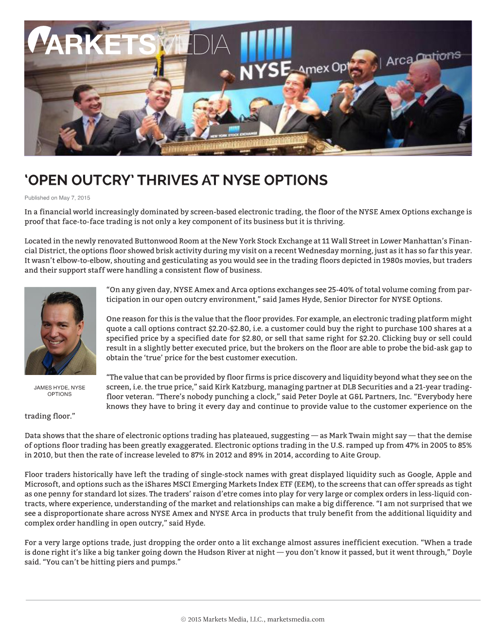 'Open Outcry' Thrives at Nyse Options