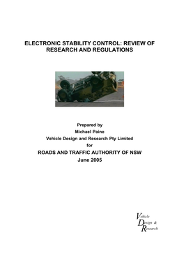 Electronic Stability Control: Review of Research and Regulations