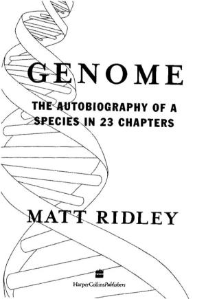 GENOME by Matt Ridley