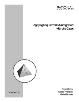 Applyingrequirements Management with Use Cases