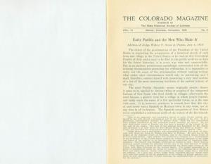 THE COLORADO MAGAZINE Published by the State Historical Society of Colorado