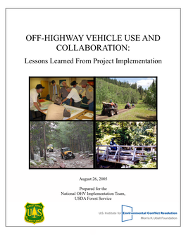 Off-Highway Vehicle Use and Collaboration